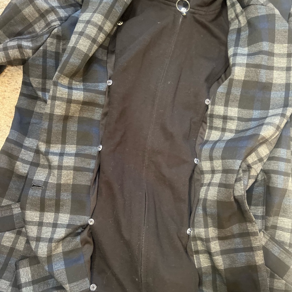 Laundry by shelli segal Plaid attached hood Blazer Jacket Chic Women Medium Fall - Picture 12 of 12